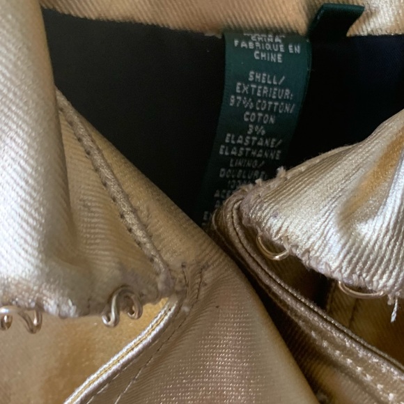 Ralph Lauren Gold Coat Size Large - Picture 3 of 11